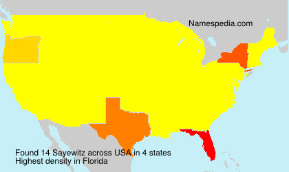 Surname Sayewitz in USA Surname Sayewitz in USA