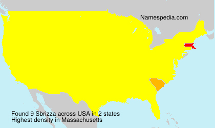 Surname Sbrizza in USA