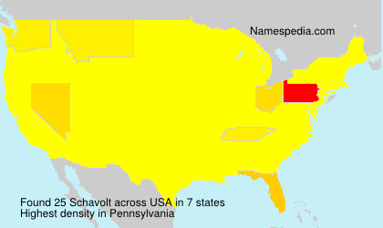 Surname Schavolt in USA