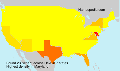 Surname Schepf in USA