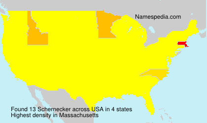 Surname Schernecker in USA Surname Schernecker in USA