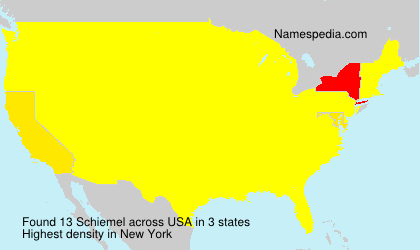 Surname Schiemel in USA