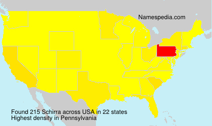 Surname Schirra in USA