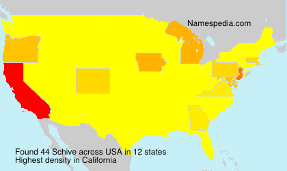 Surname Schive in USA
