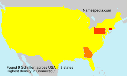 Surname Schriffert in USA
