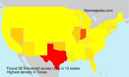 Surname Schubnell in USA
