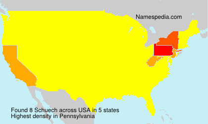 Surname Schuech in USA