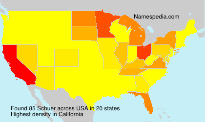 Surname Schuer in USA