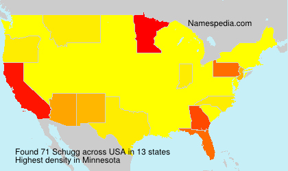 Surname Schugg in USA