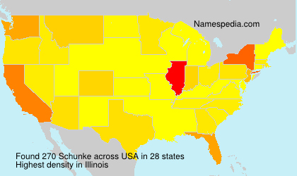 Surname Schunke in USA