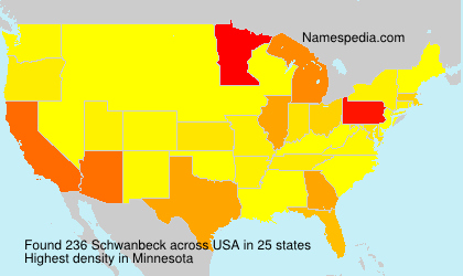 Surname Schwanbeck in USA