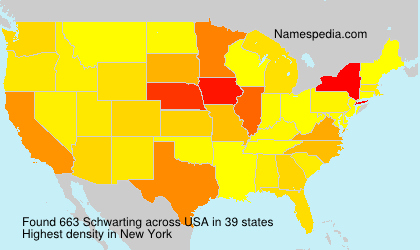 Surname Schwarting in USA