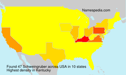 Surname Schweingruber in USA