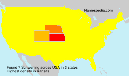 Surname Schwening in USA