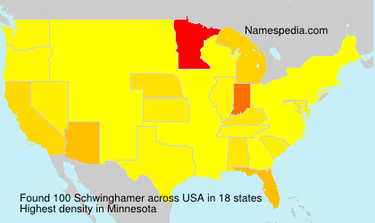 Surname Schwinghamer in USA