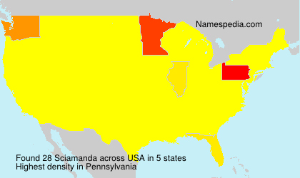 Surname Sciamanda in USA