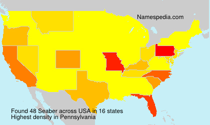 Surname Seaber in USA