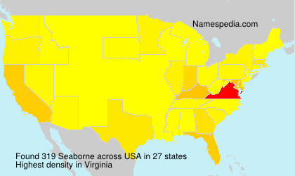 Surname Seaborne in USA