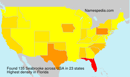 Surname Seabrooke in USA