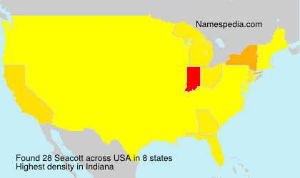 Surname Seacott in USA