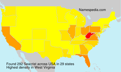 Surname Seacrist in USA