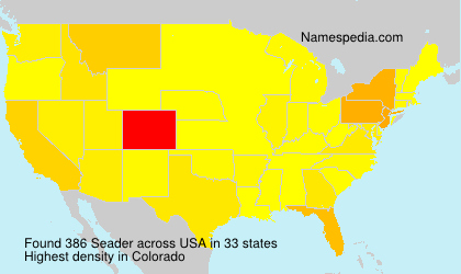 Surname Seader in USA