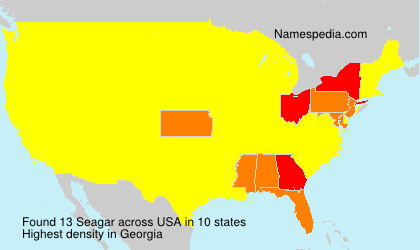 Surname Seagar in USA
