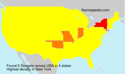 Surname Seagate in USA