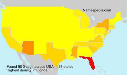 Surname Seage in USA