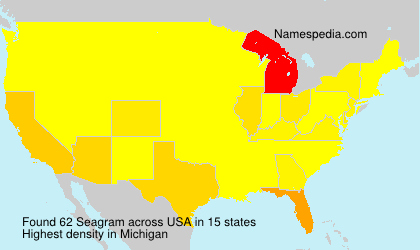 Surname Seagram in USA