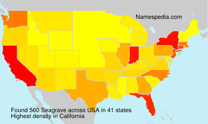 Surname Seagrave in USA