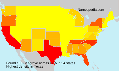 Surname Seagrove in USA