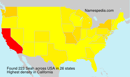 Surname Seah in USA