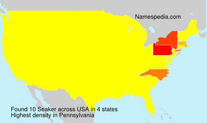 Surname Seaker in USA
