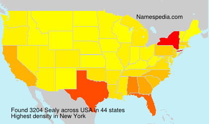 Surname Sealy in USA