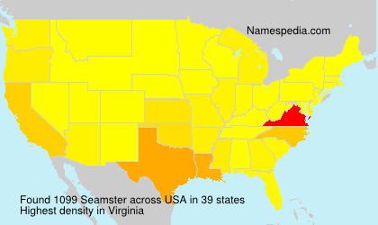 Surname Seamster in USA