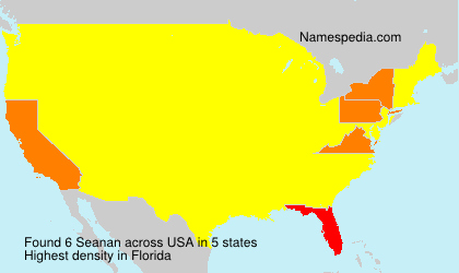 Surname Seanan in USA