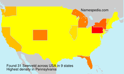 Surname Seerveld in USA