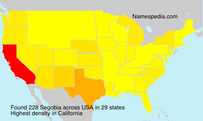 Surname Segobia in USA