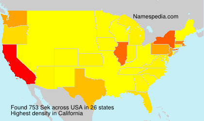 Surname Sek in USA