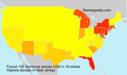 Surname Semenuk in USA