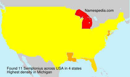 Surname Semplonius in USA