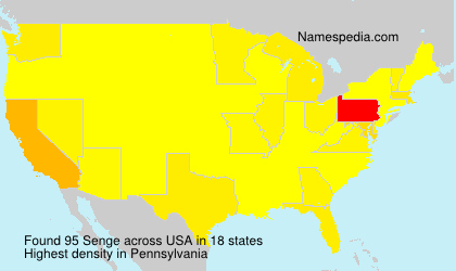 Surname Senge in USA