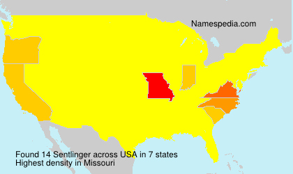 Surname Sentlinger in USA