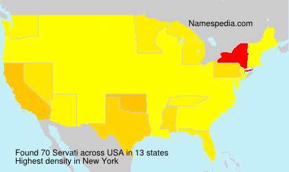 Surname Servati in USA