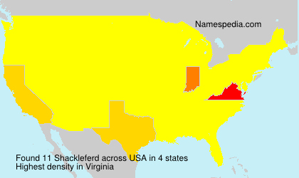 Surname Shackleferd in USA