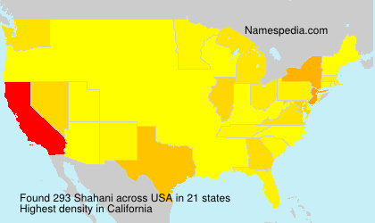 Surname Shahani in USA