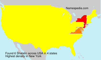 Surname Shatalin in USA Surname Shatalin in USA
