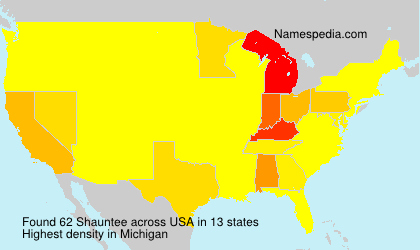 Surname Shauntee in USA Surname Shauntee in USA