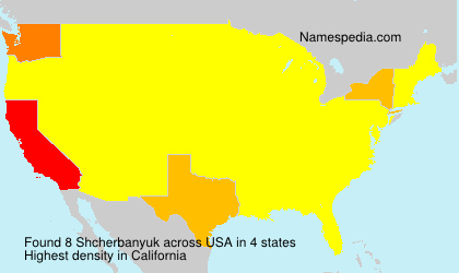 Surname Shcherbanyuk in USA